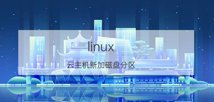 linux 云主机新加磁盘分区 linux磁盘分区定义？